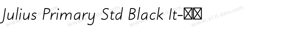 Julius Primary Std Black It字体转换